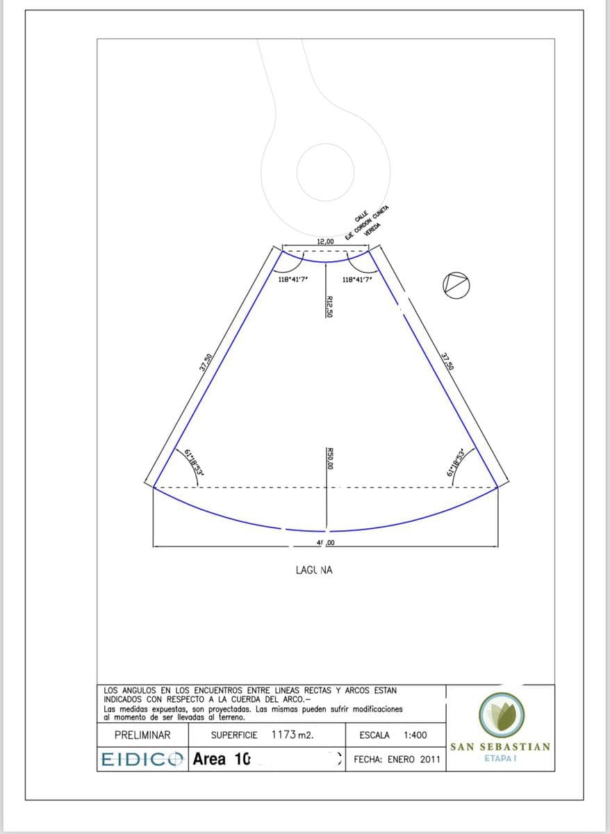 1,173 m² Lot for Sale in La Laguna, San Sebastián Escobar Neighborhood