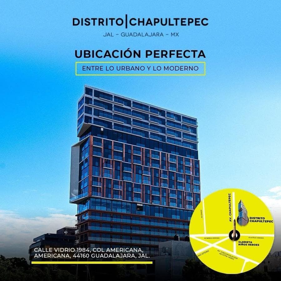 Luxury Departamento en Distrito Chapultepec | Amenidades premium | Alta plusvalía