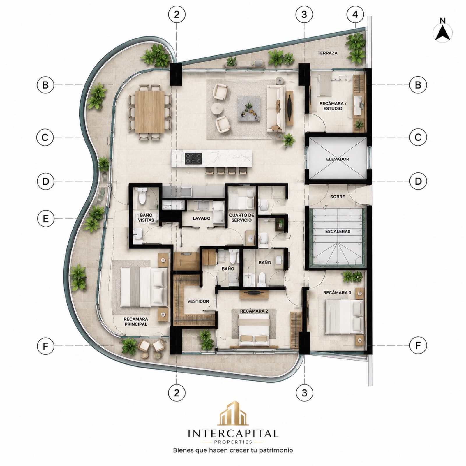 Tayau: Exclusive apartment with a panoramic ocean view