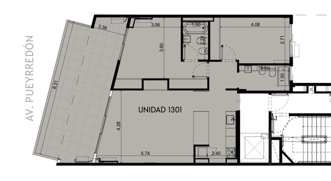 3-ROOM APARTMENT FOR SALE WITH A BALCONY AND TERRACE; RECOLETA AMENITIES IN POZO