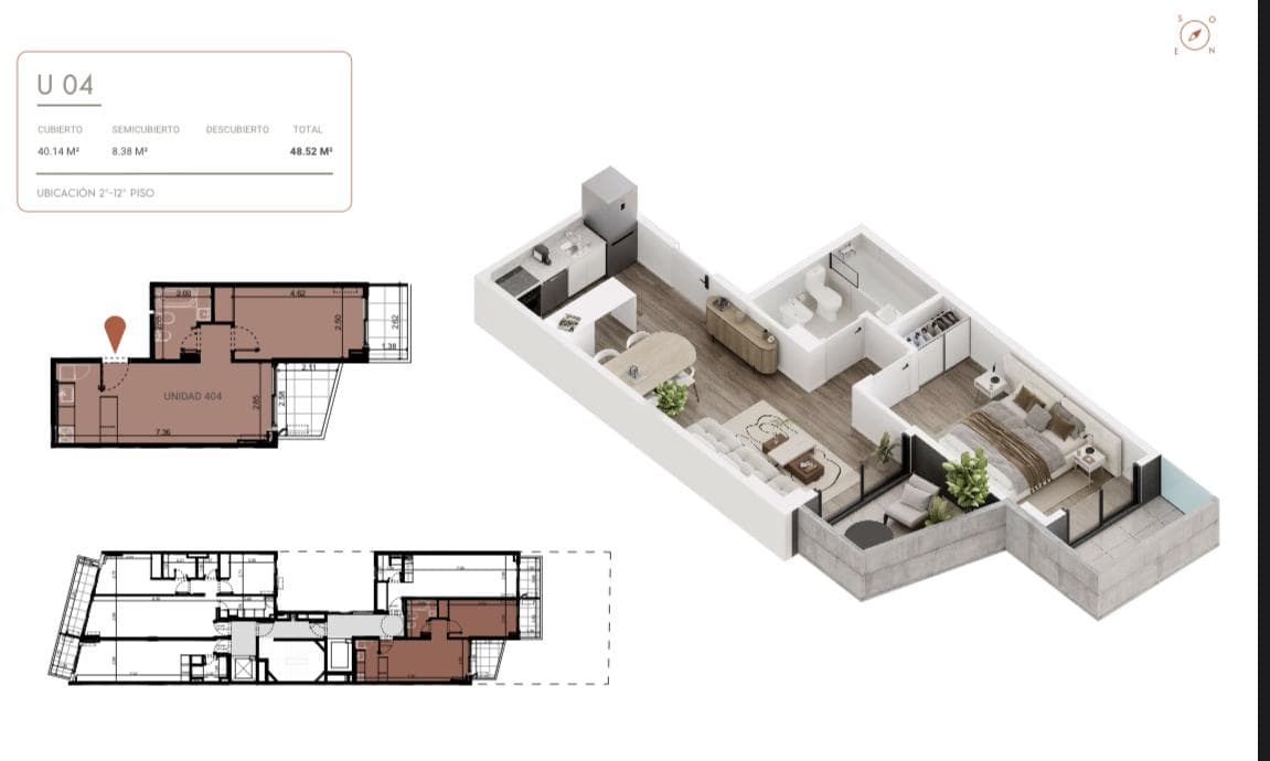 TWO-ROOM APARTMENT FOR SALE WITH BALCONY AND AMENITIES IN RECOLETA, POZO
