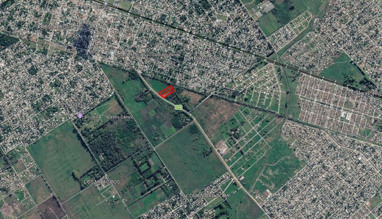 7,990 m² lot in Presidente Derqui