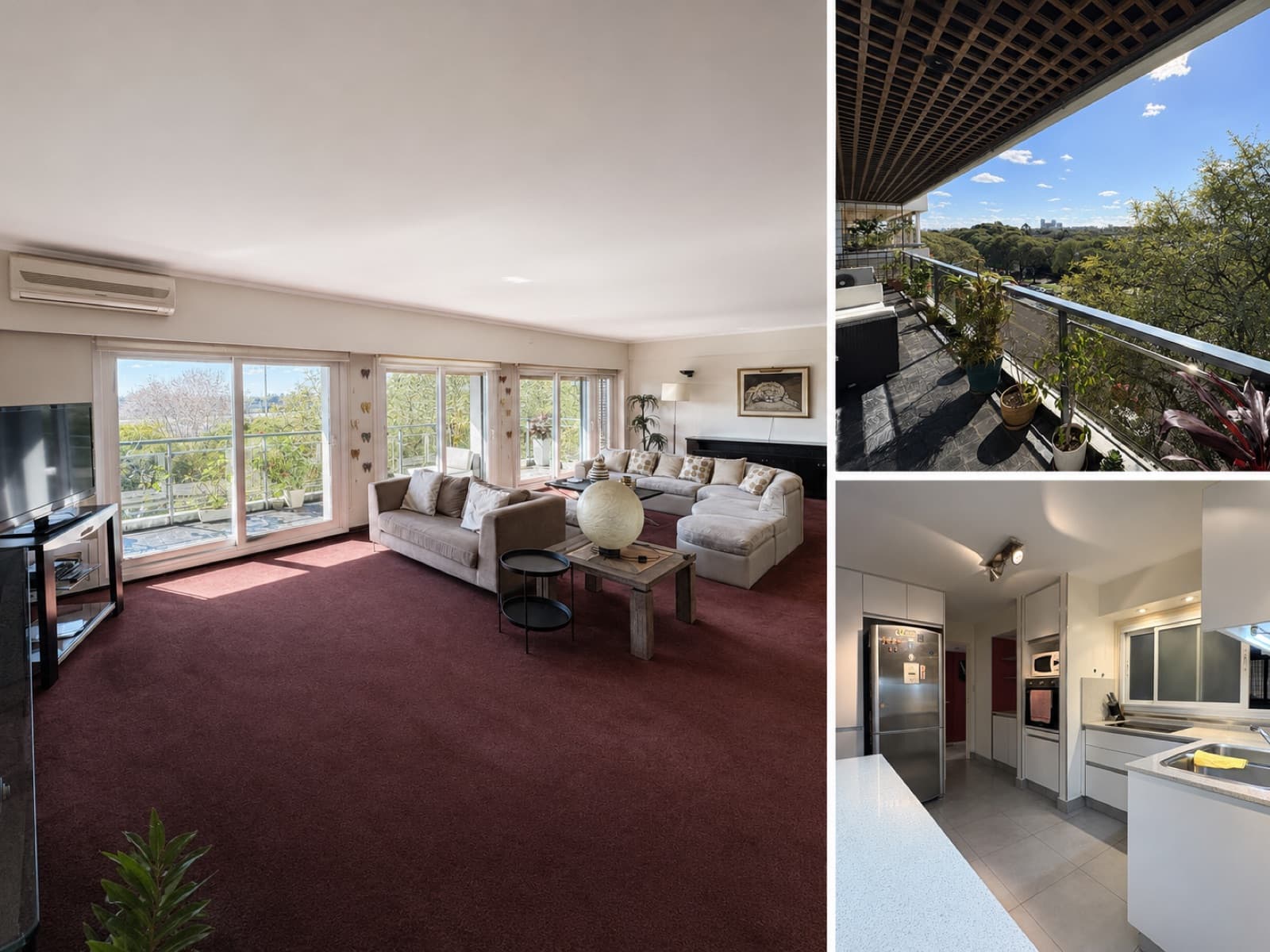 Apartment in Cañitas on Av. Libertador with a view of the racetrack. 4 rooms with a garage