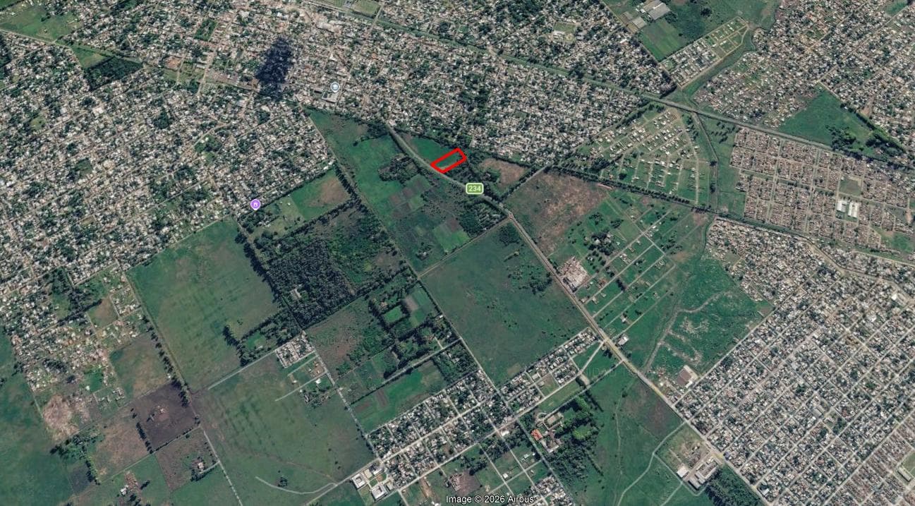 7,990 m² lot on Route 234 in Presidente Derqui
