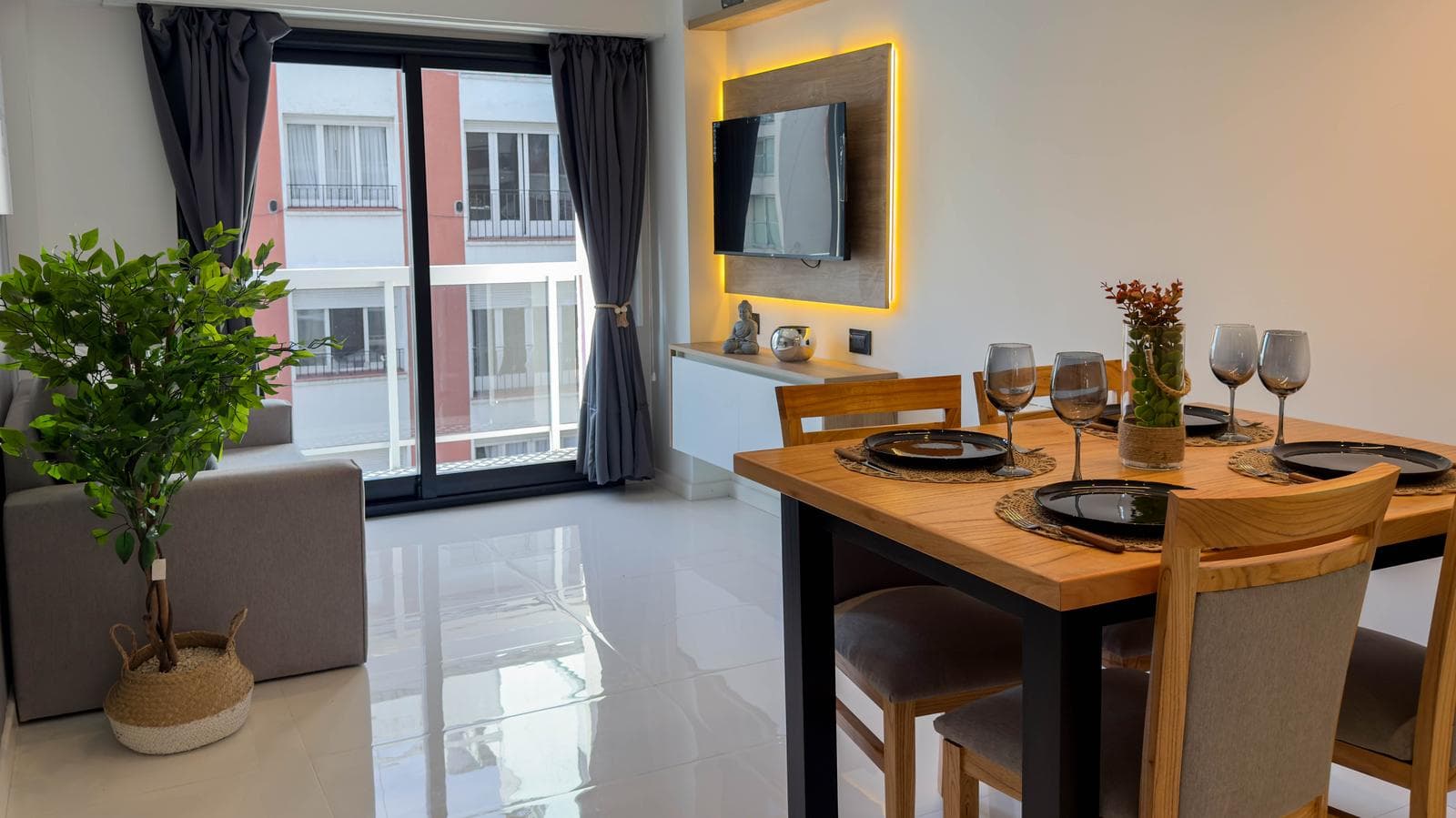 3-Bedroom Apartment with a Balcony Overhanging the Street—Very Bright