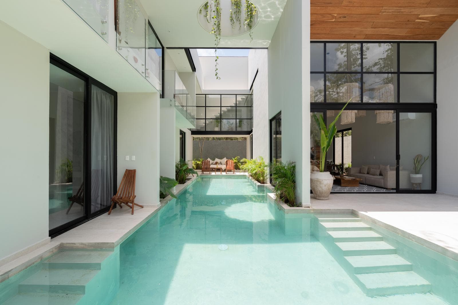 Sustainable Luxury with Water Self-Sufficiency and State-of-the-Art Electrical Technology: 2 Pools, a Rooftop, and Privacy
