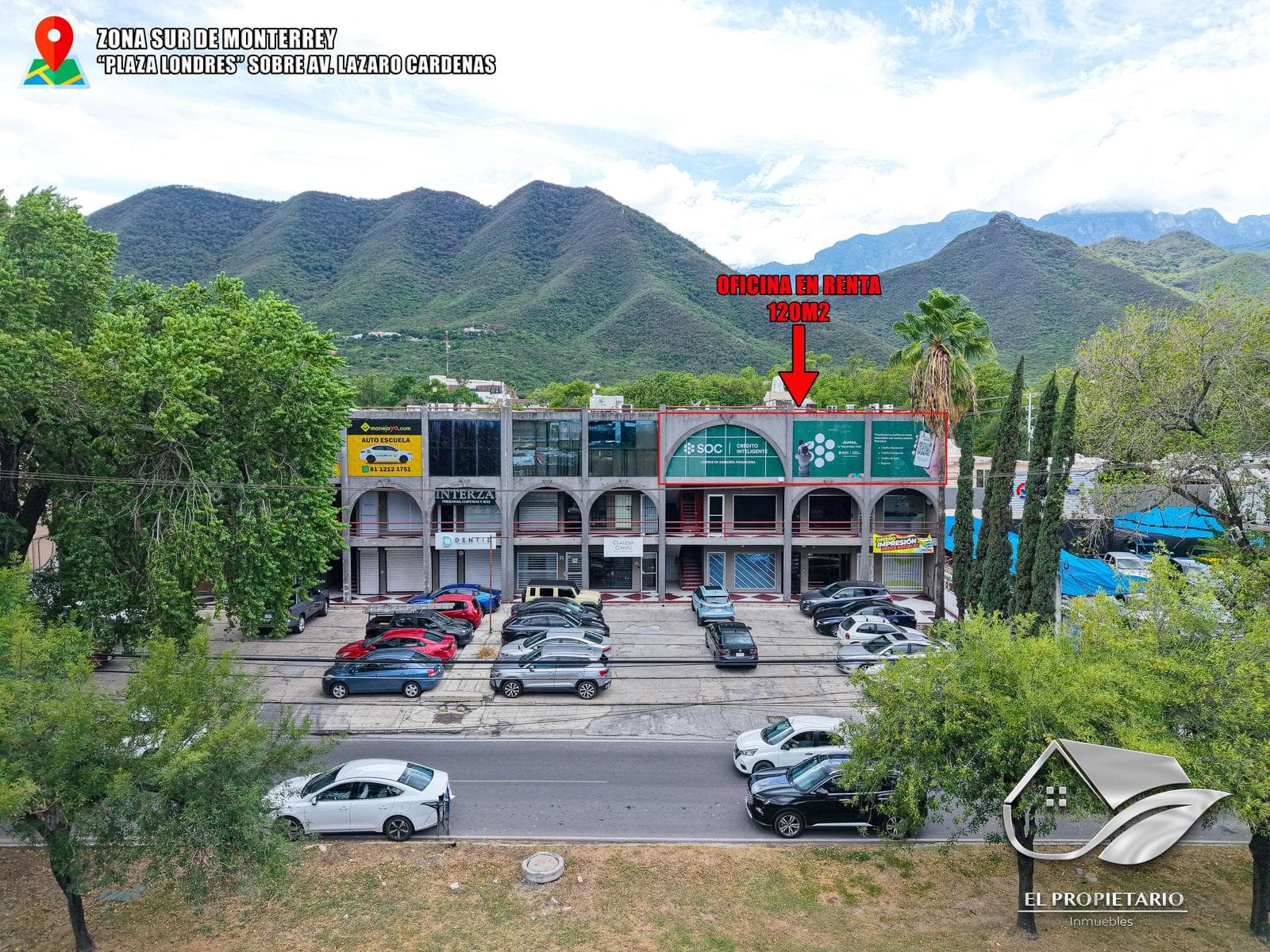 120 square meters of OFFICE SPACE FOR RENT on Lázaro Cárdenas Avenue // Southern Monterrey