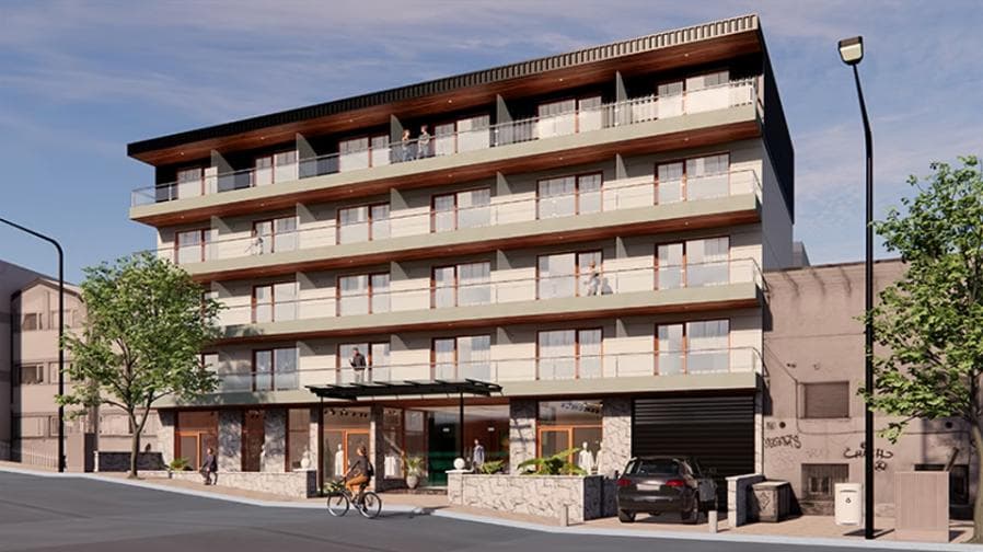 Real estate project approved and construction underway; units for sale in downtown Bariloche