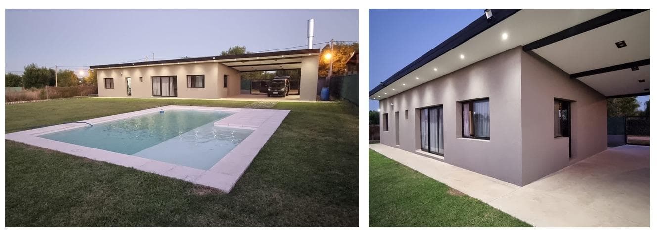 Casa sobre 2 terrenos, 2 dormitorios, excelente calidad constructiva. Roldan. Punta chacra.