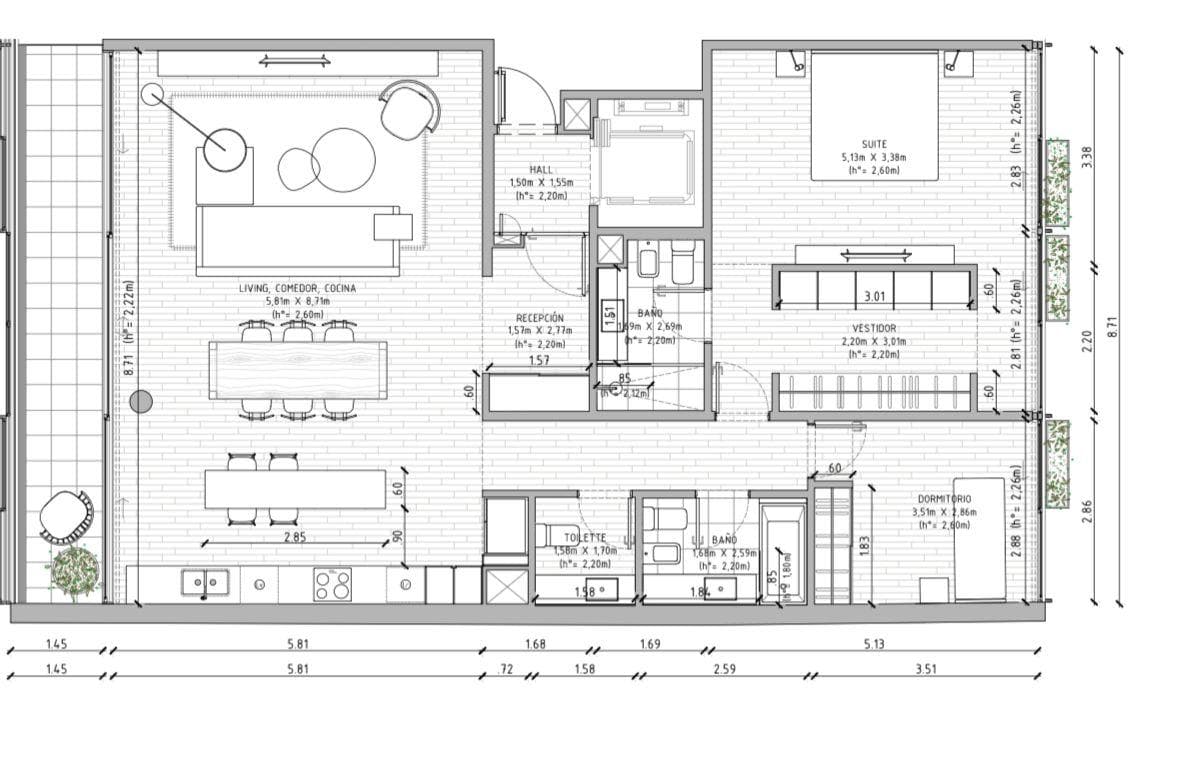 Apartment for Sale: 3-4 Rooms, Balcony, Garage, Pool, and Grill in Belgrano Chico