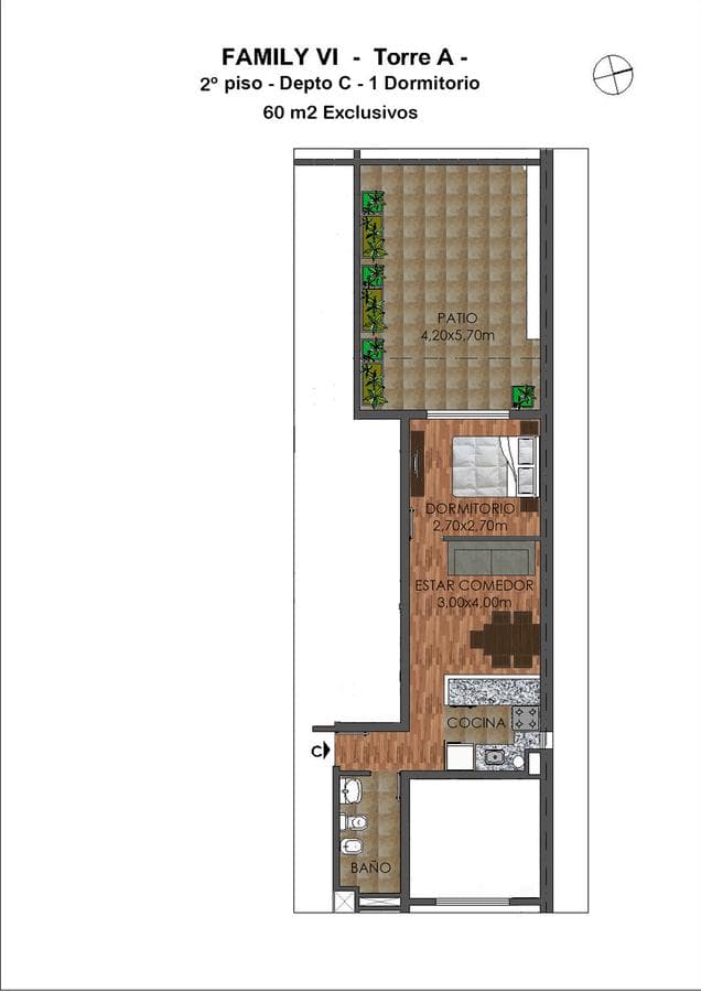 Apartment - Rosario - Brand-new - Patio - Financing