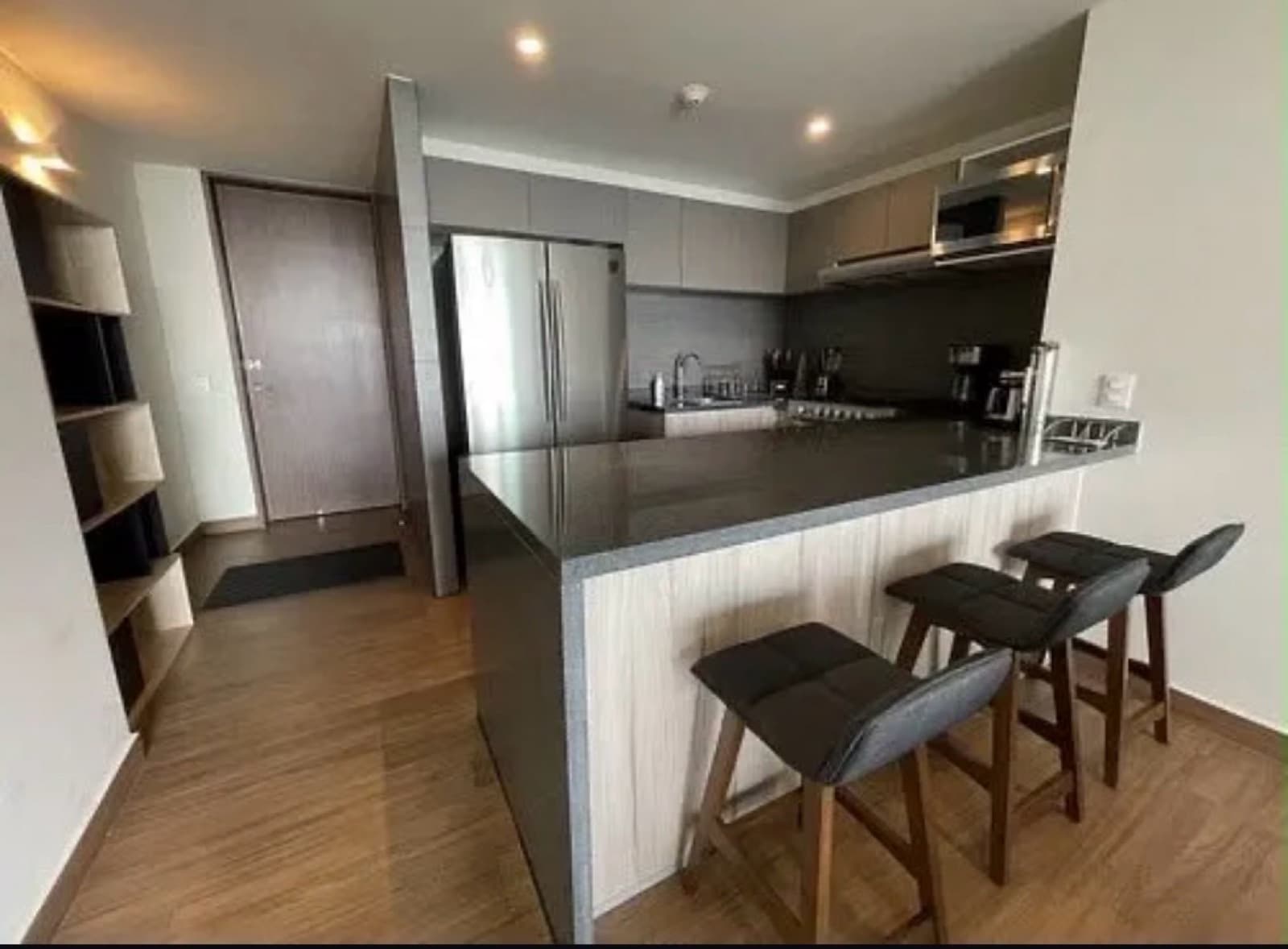 Rent a furnished and fully equipped apartment in Be Grand Polanco with a balcony, storage room, 2 bedrooms, and amenities