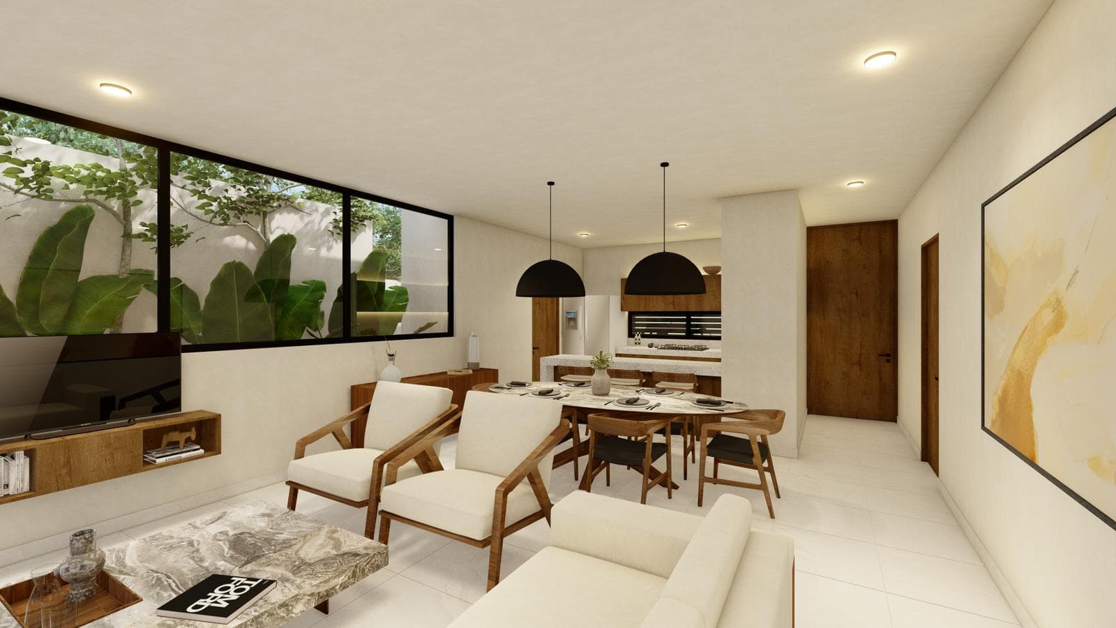 Privada Oviedo: Single-Story House with 3 Bedrooms