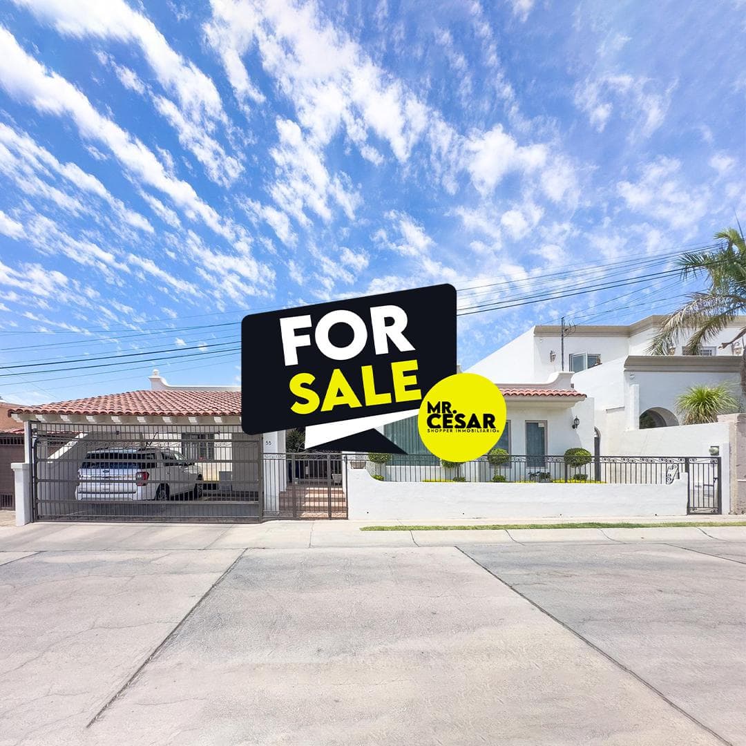 Single-story house for sale in La Paloma Residencial, Section III. North on Morelos Boulevard