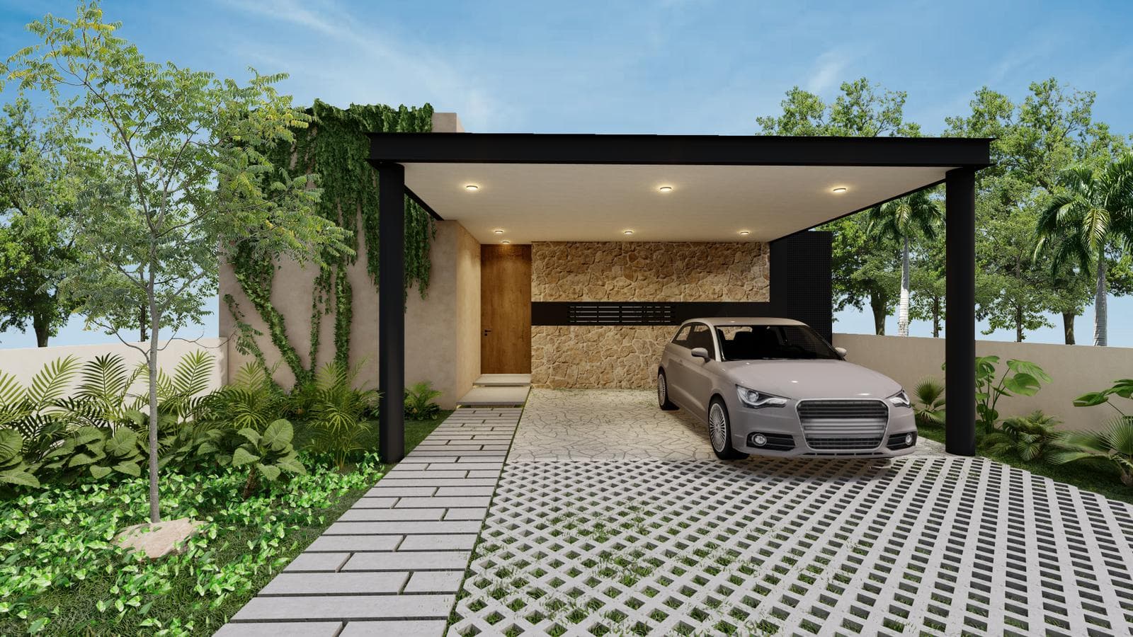 Privada Oviedo: Single-Story House with 3 Bedrooms