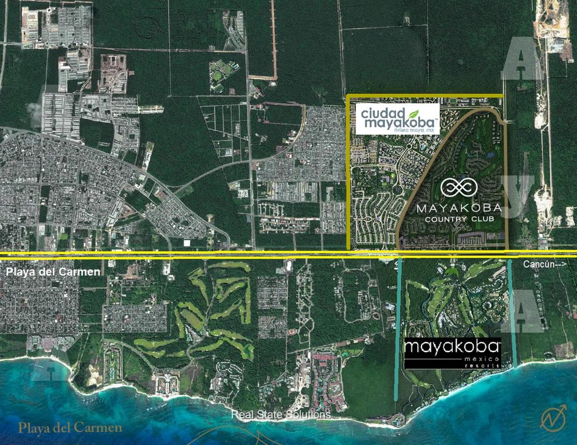 Land for Sale, 301 m² Buildable Area in Mayakoba, Country Club, Playa del Carmen