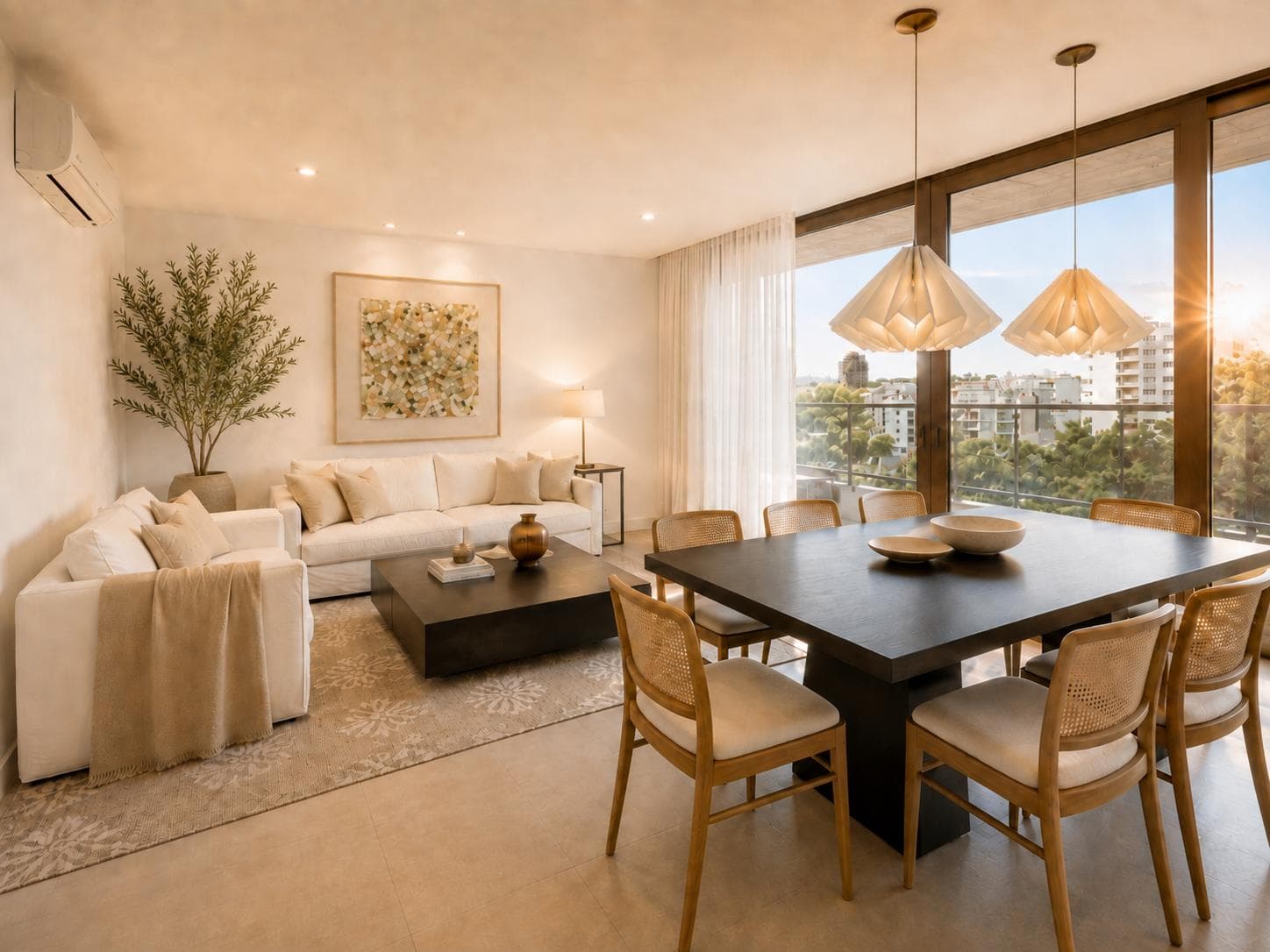 Exclusive Sale/Rental: 2-bedroom apartment with views of Plaza Olazabal. Parking space. Amenities.