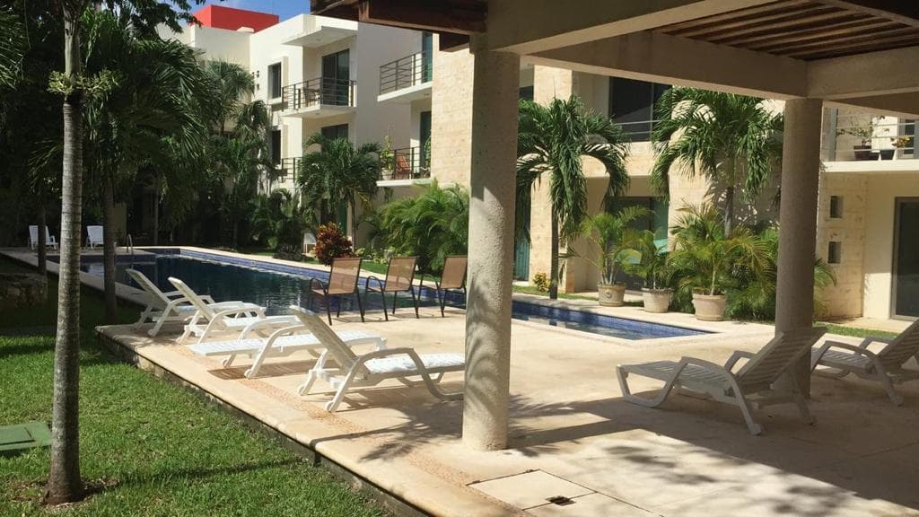 Furnished Ground-Floor Apartment for Rent, Palmeiras 1 Condominium, Ejido Sur, Playa del Carmen