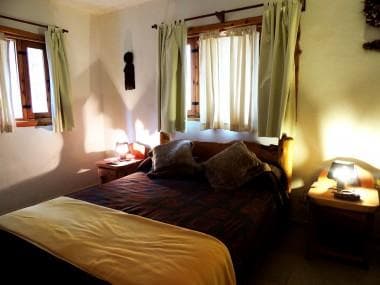 Log cabin 300 meters from the beach with a large lot