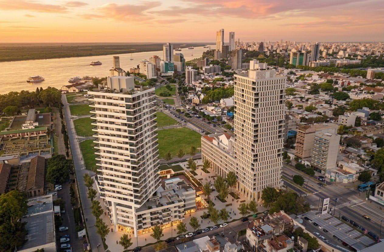 Two-bedroom apartment for sale on a high floor with garage and amenities in Puerto Norte