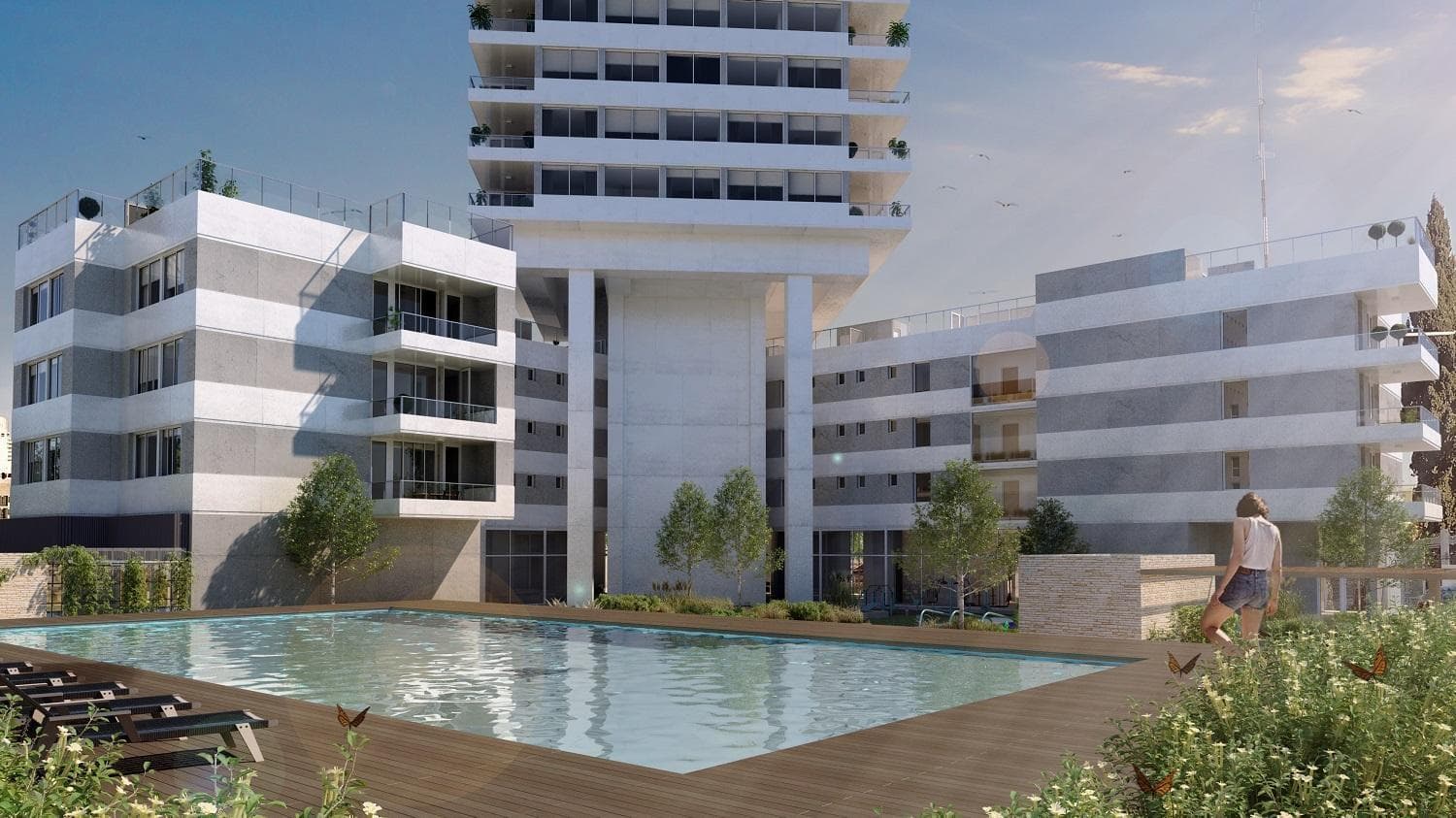 Two-bedroom apartment for sale on a high floor with garage and amenities in Puerto Norte
