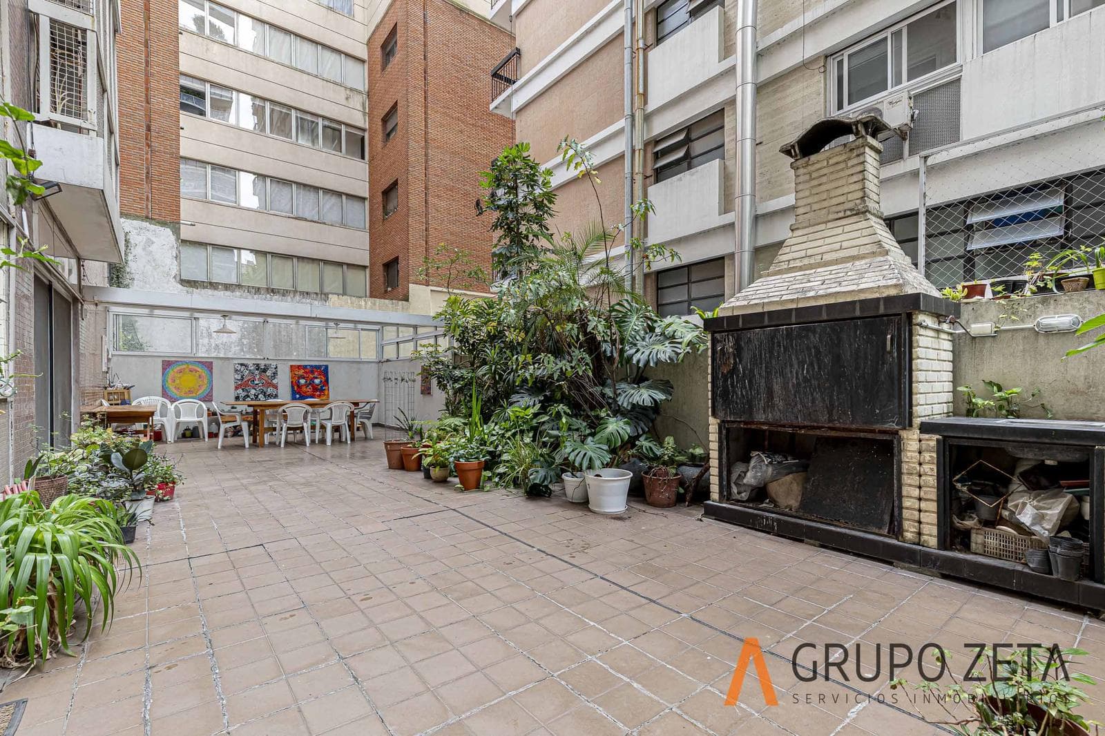 6 Units with Large Patios, a Grill, a Garage, and a Private Landings