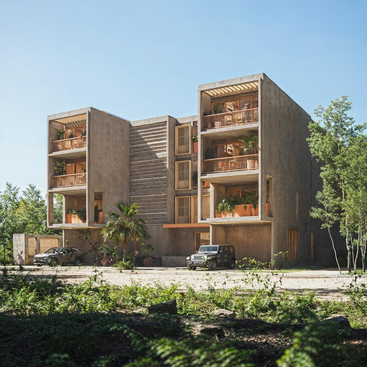Depto 3 Recámaras Planta Baja con Jardín Frente al Mar, Tulum