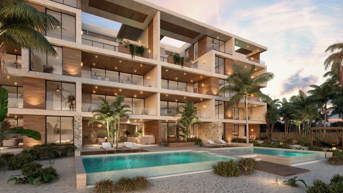 BEACHFRONT APARTMENT FOR SALE ON THE YUCATAN COAST