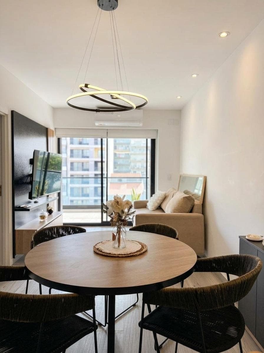 Beautiful 2-room apartment with a master suite, guest bathroom, pool, and barbecue in Villa del Parque