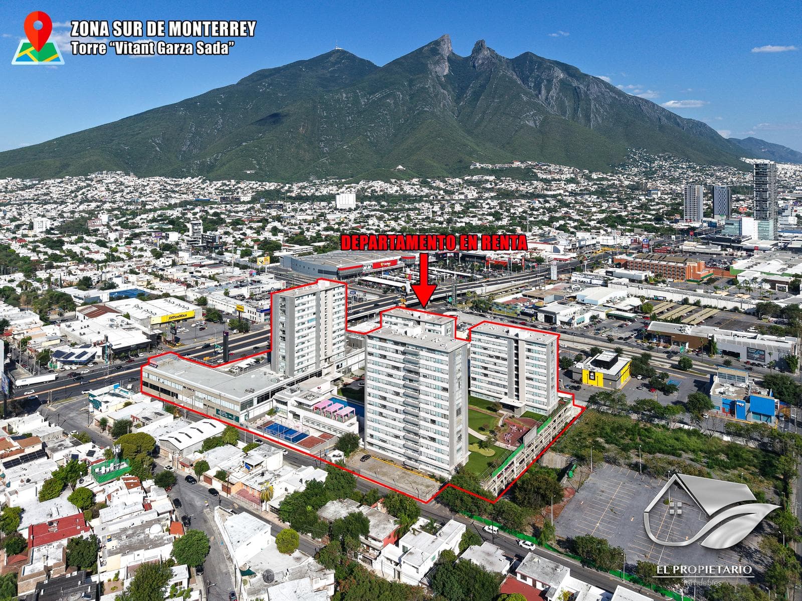 Departamento NUEVO Amueblado en RENTA de 2 Recámaras // Zona Sur de Monterrey – Torre Vitant