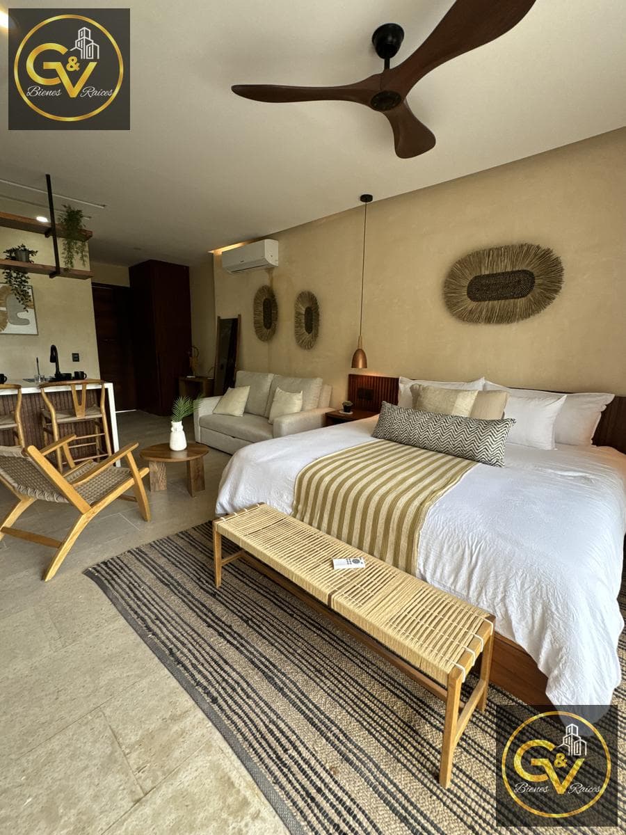 Departamento en Venta de 1 habitación en Puerto Morelos a pasos del Mar