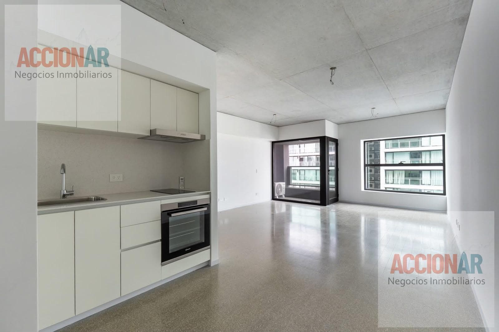 Luxury studio apartment with amenities and a balcony offering an excellent view