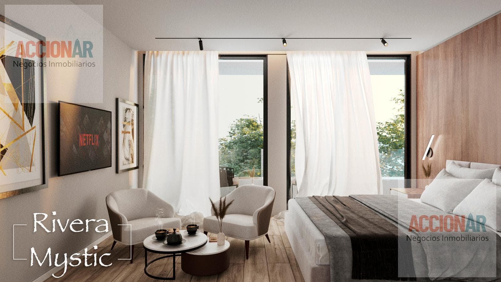 Brand-new apartment with its own terrace and grill; building with amenities