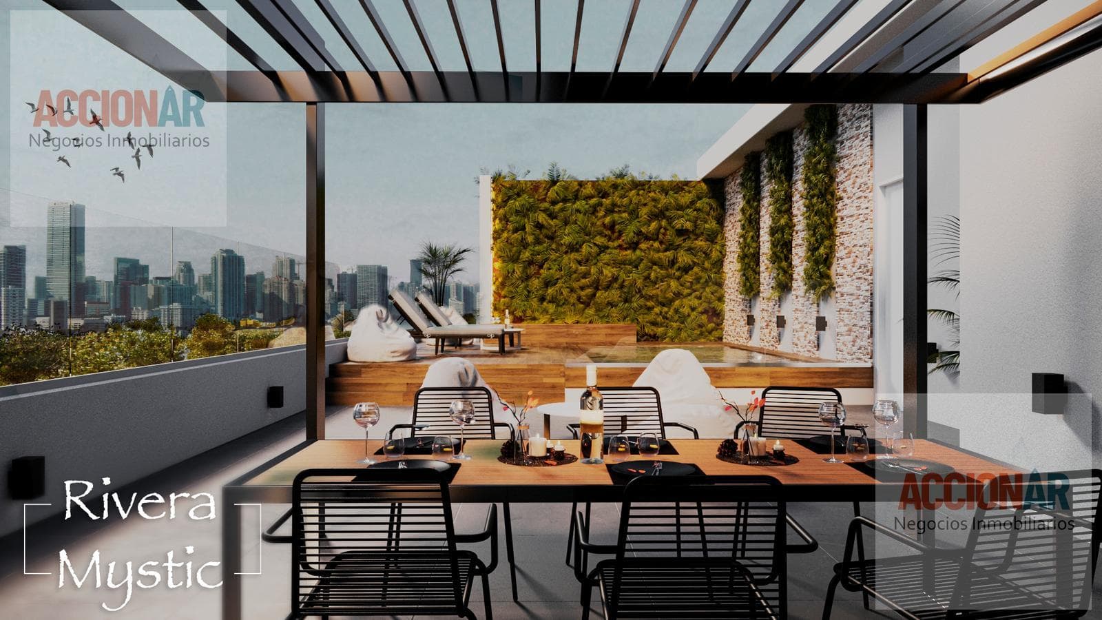 Brand-new apartment with its own terrace and grill; building with amenities