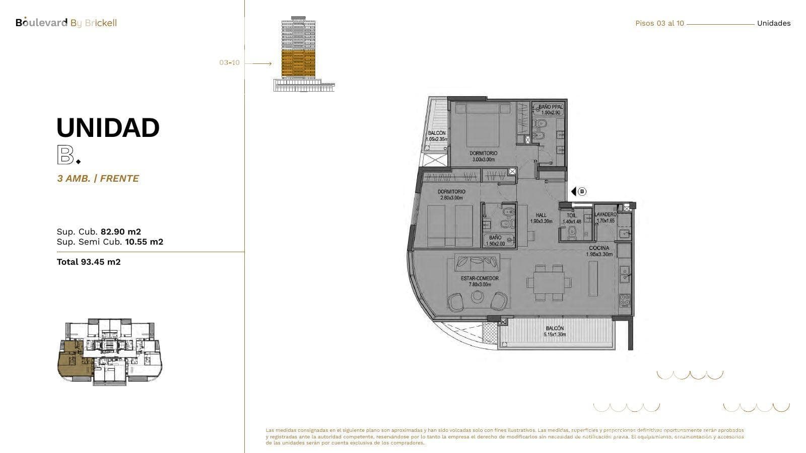 Apartment in Tigre—3 rooms—Brickell Boulevard