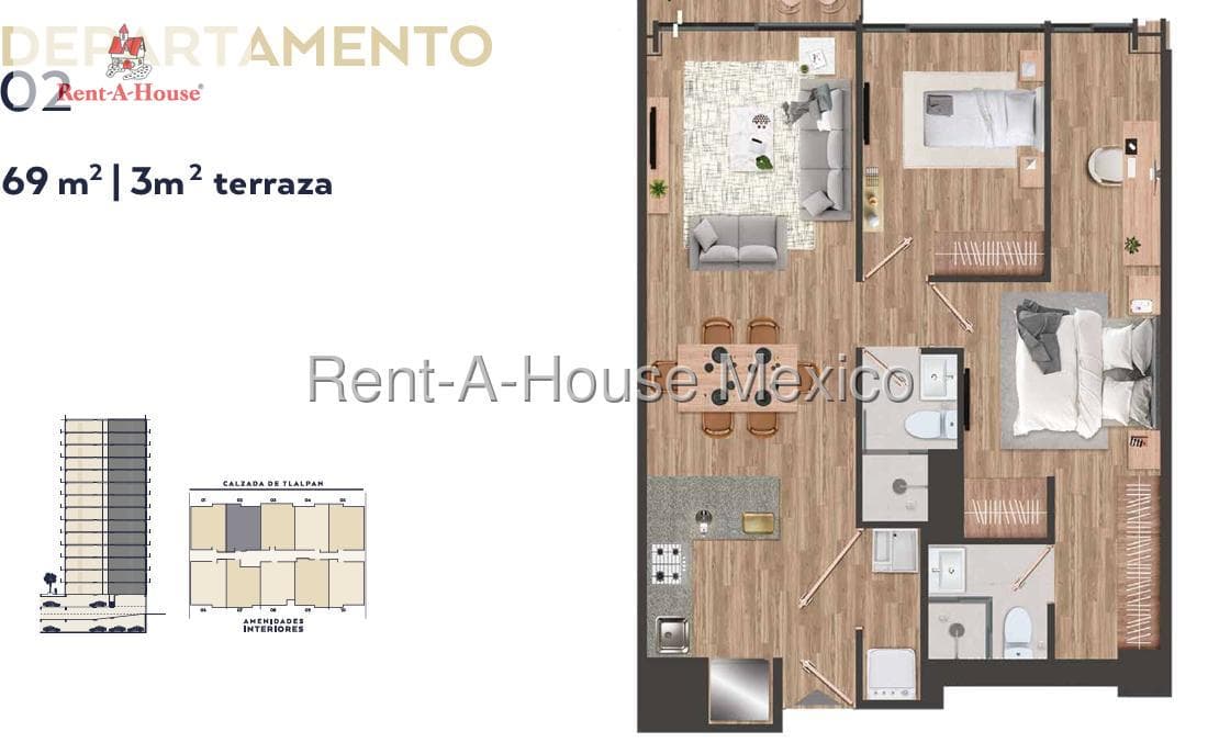 Apartment for Sale in Benito Juárez, Josefa Ortiz de Dominguez, AM. 27-1080
