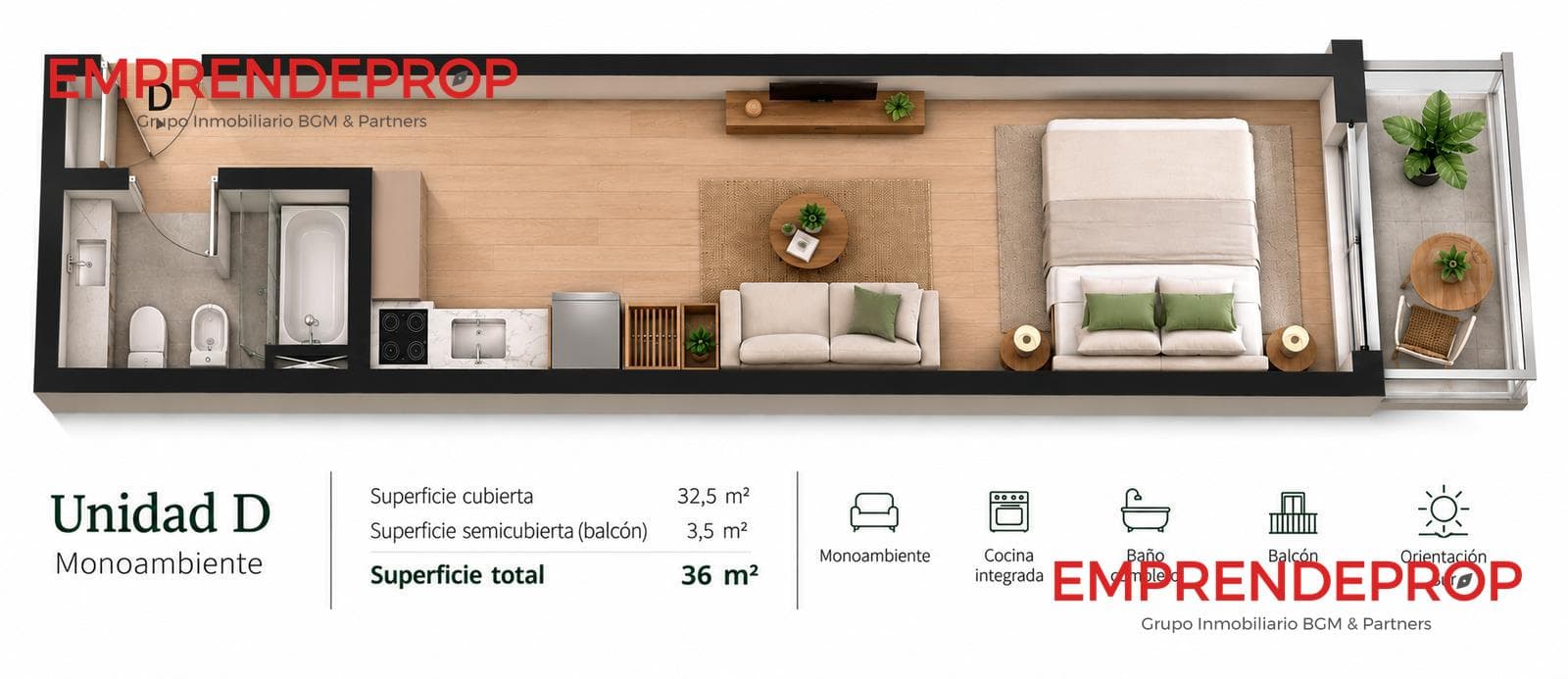 Monoambiente con balcón en Parque Patricios | Financiación | Entrega 2027