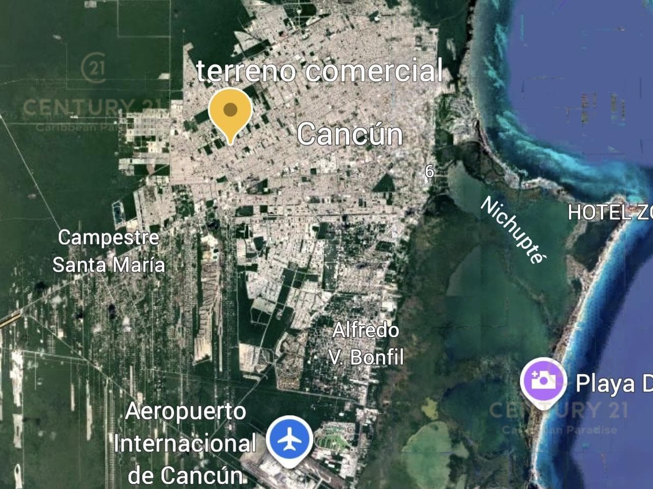 Land for Sale | COMMERCIAL USE | 536 M2 | Corner Lot | Cancun C2222