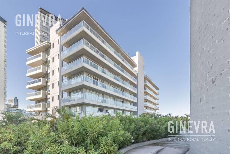 Open-concept studio apartment in Puerto Madero with a balcony and a parking space.