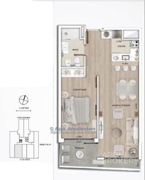 1-Bedroom Apartment for Sale in Pocitos with Garage - 302