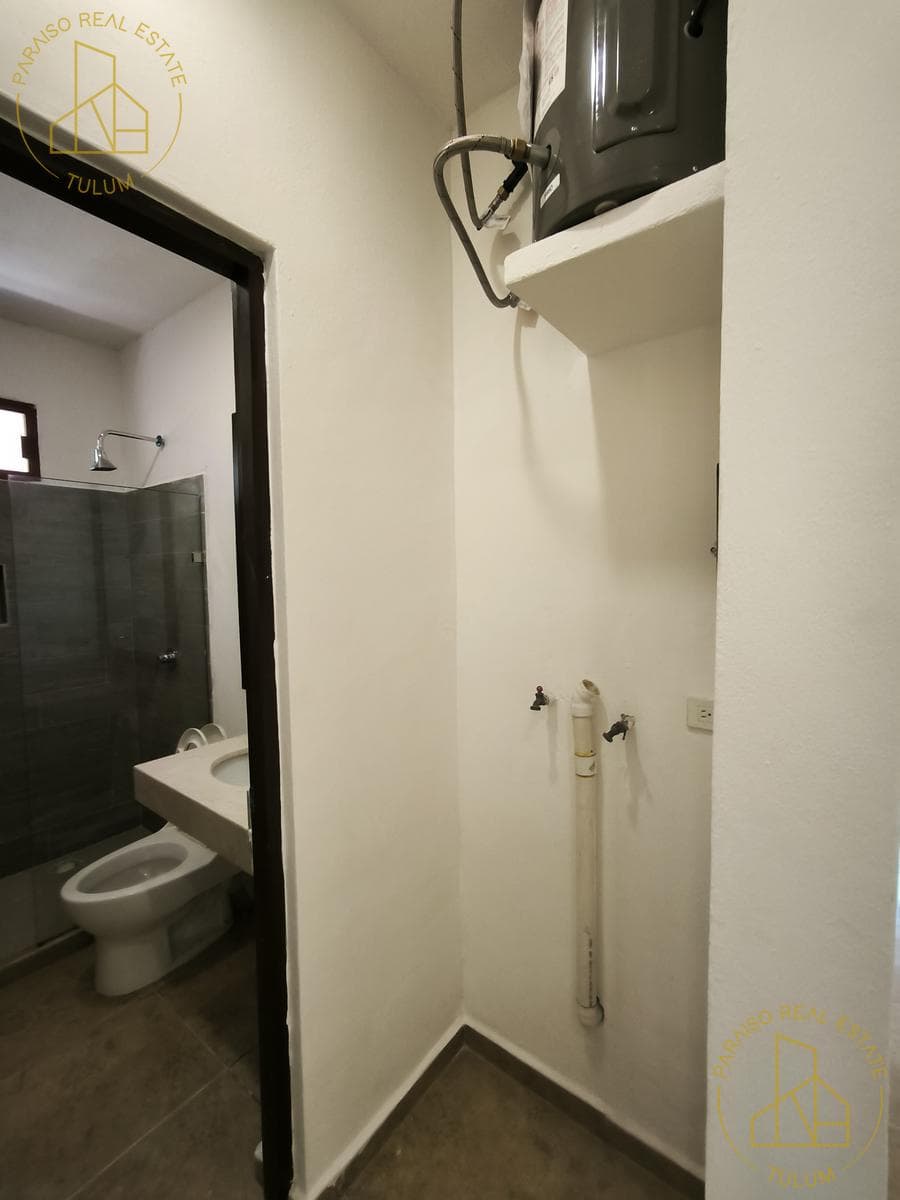 Newly remodeled, partially furnished, one-bedroom apartment with a balcony in La Veleta, Tulum
