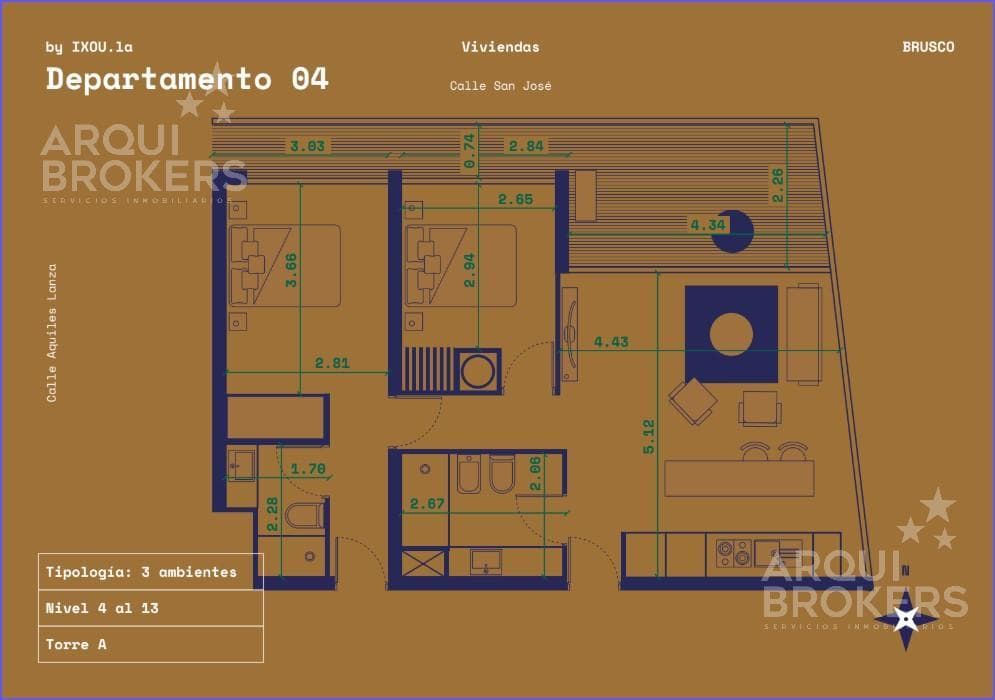 2-Bedroom Apartment for Sale in Downtown - 1104A