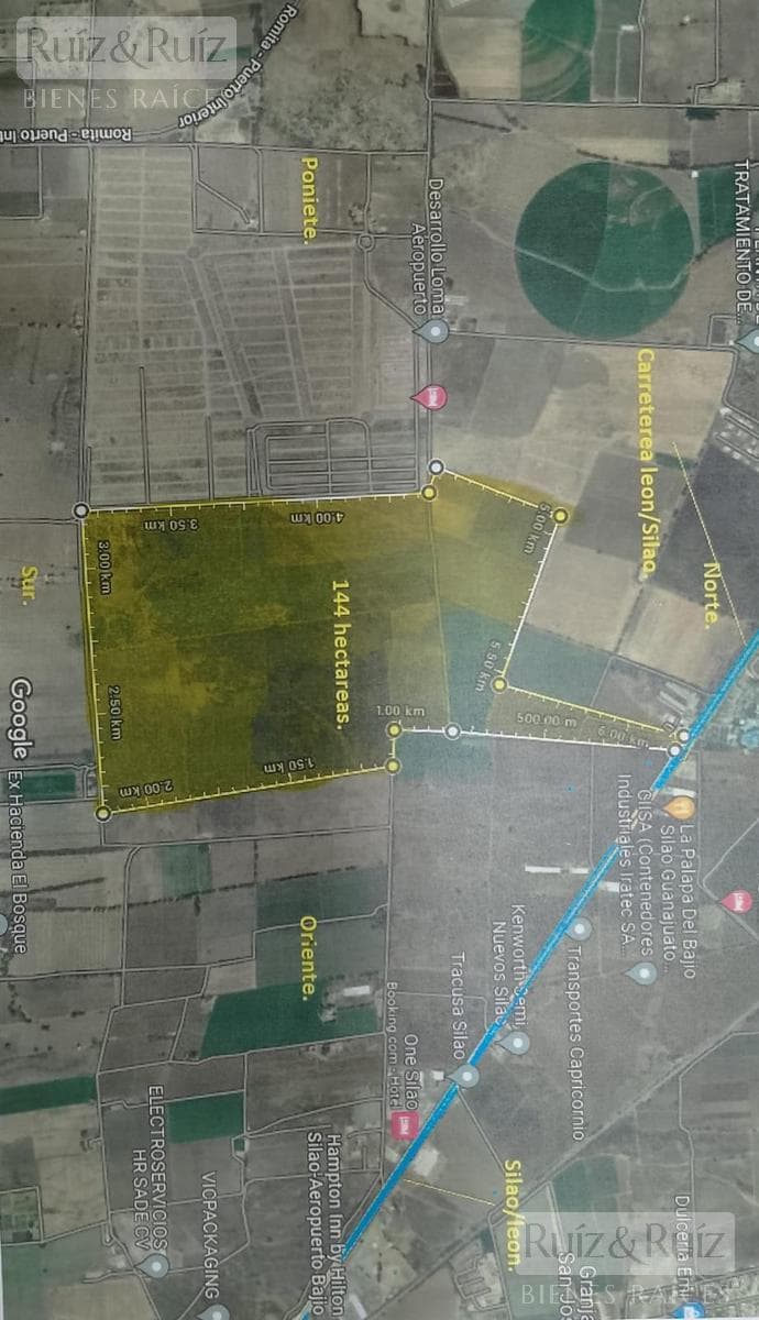 Land for Sale: 144 hectares, across from Splash