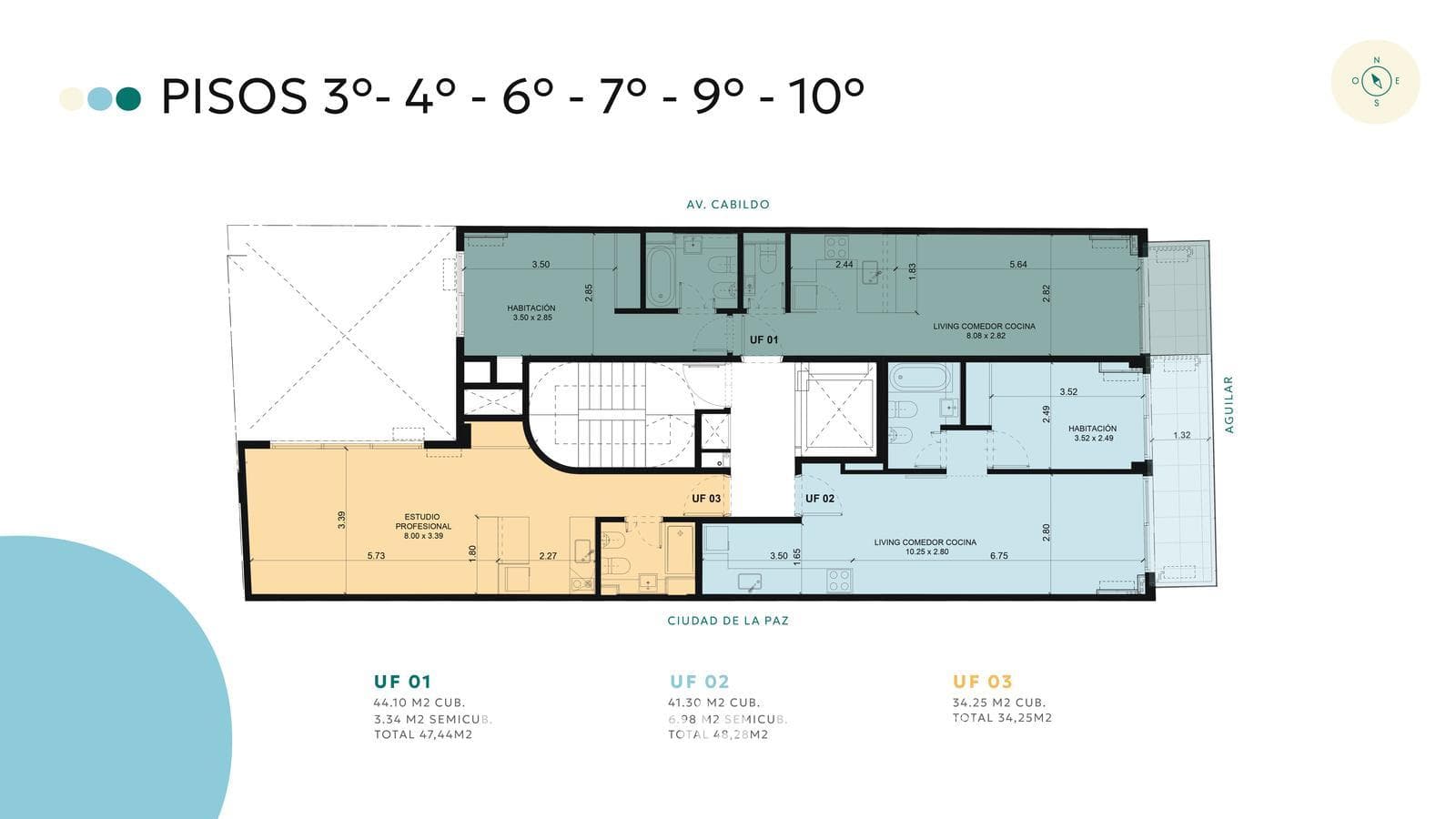 Studio apartment for sale in Belgrano (under construction)
