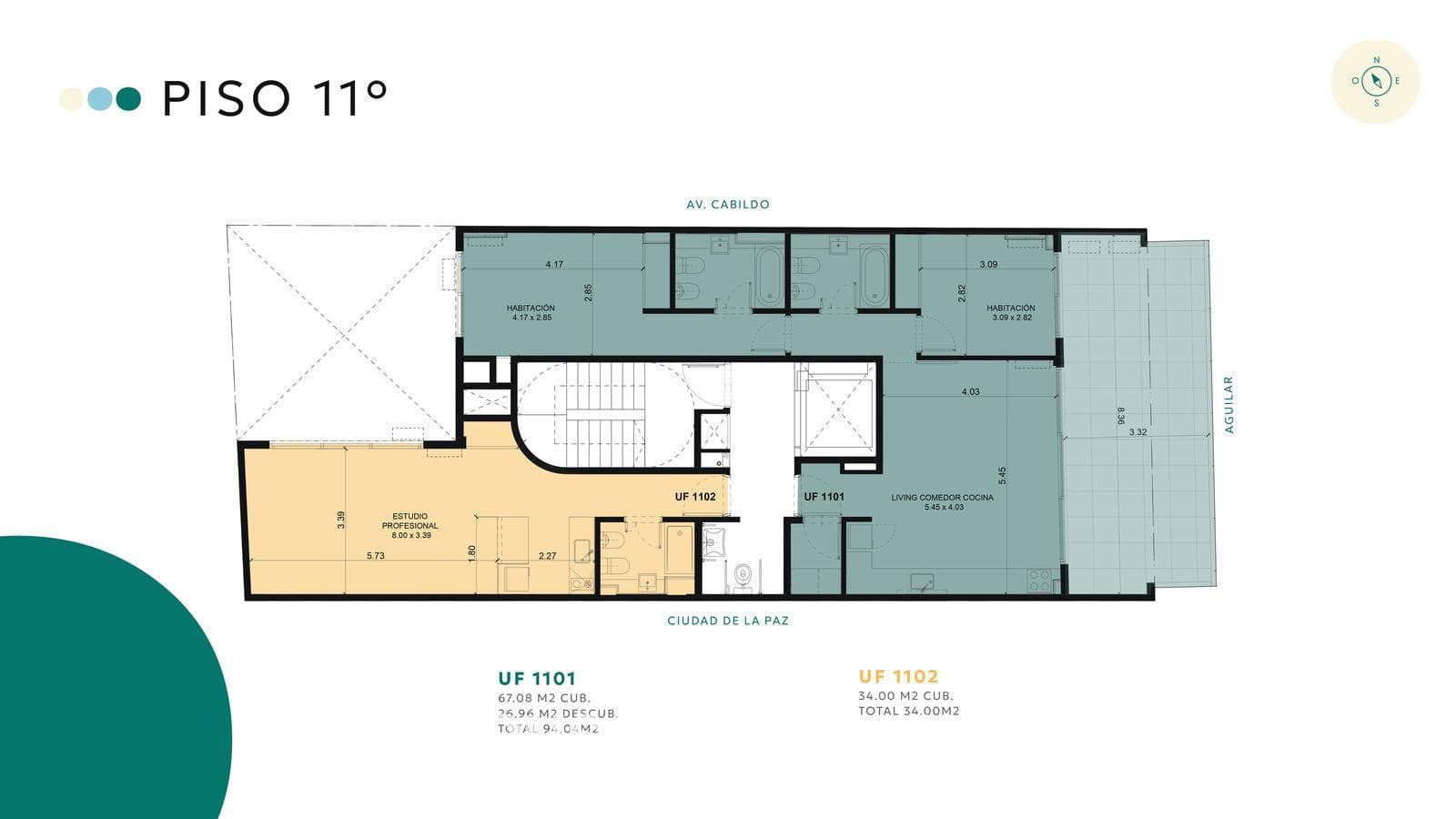 Studio apartment for sale in Belgrano (under construction)