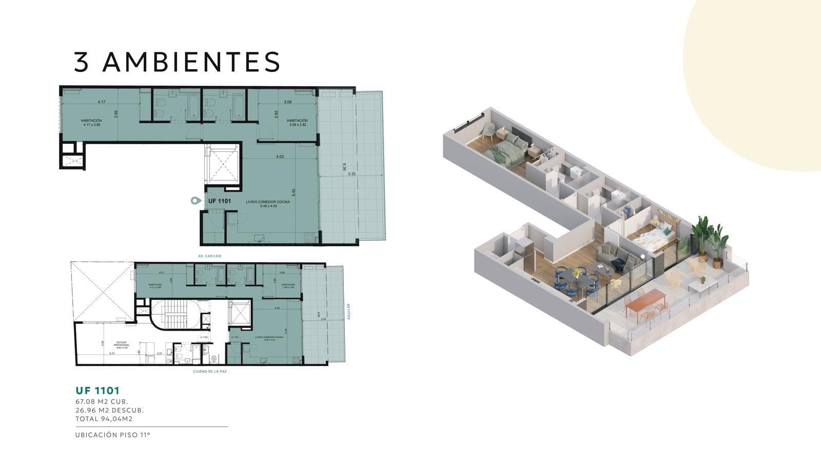 2-room apartment for sale in Belgrano