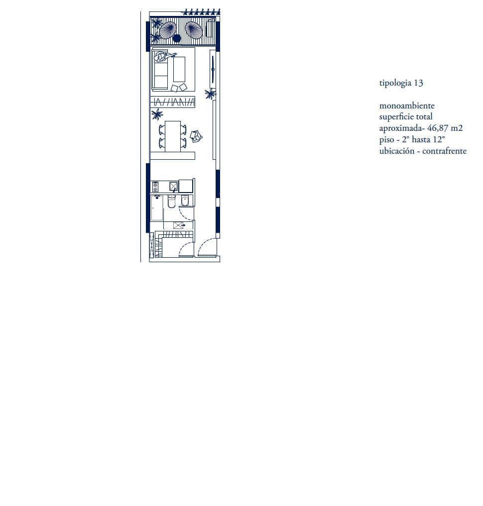 Studio apartment for sale in San Telmo with financing available