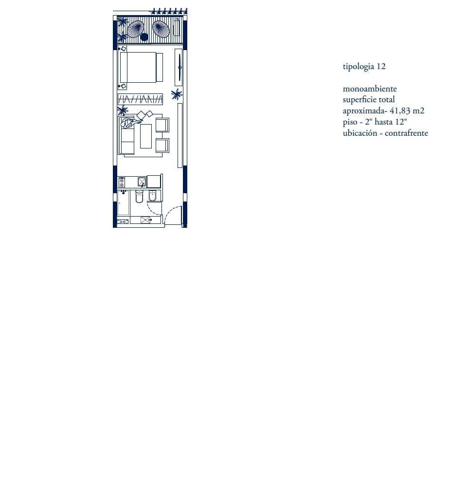 Studio apartment for sale in San Telmo with financing available