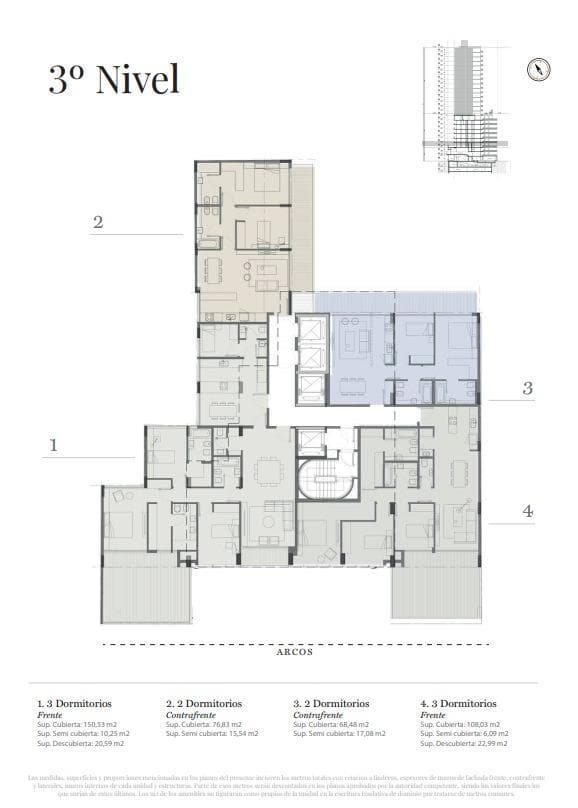 4-room apartment for sale on the top floor in Belgrano