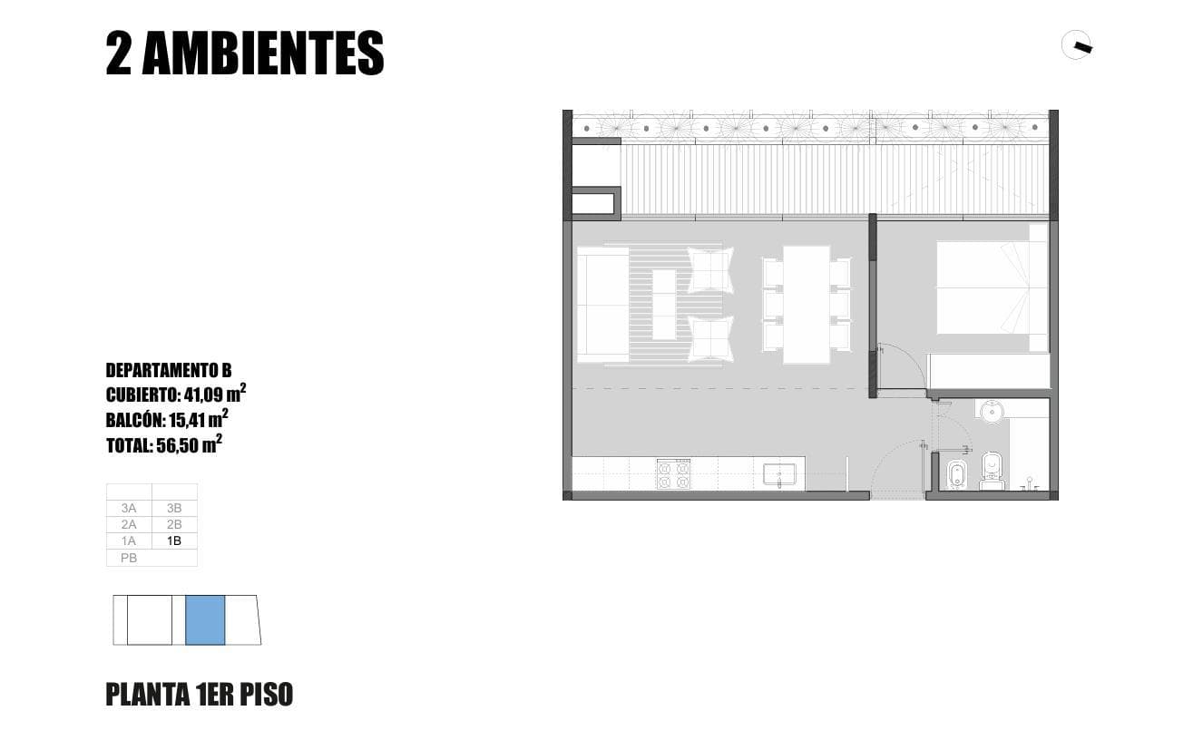 Two-room apartment for sale in Caballito